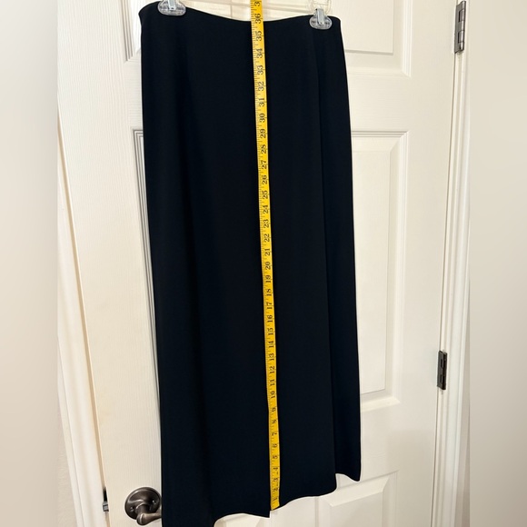 Banana Republic Black Midi Maxi Silk Skirt with Front Slit - Picture 7 of 12